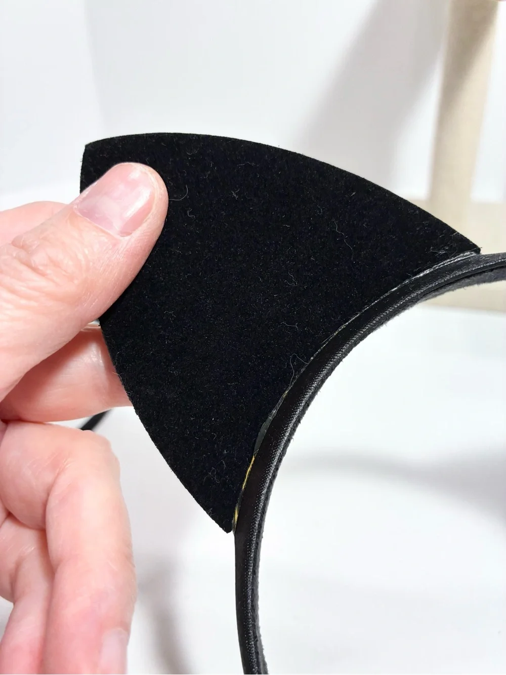 3 Pc Cat Ear Headband Lot: Black Rhinestone, Leopard Print Fleece, Black Plastic
